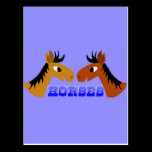 Toon horses postcards