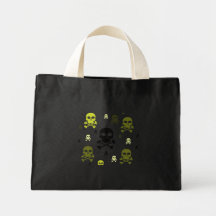 Toon Skull Collage Tote - HALLOWEEN Bags