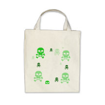 Toon Skull Collage Tote - HALLOWEEN Bags