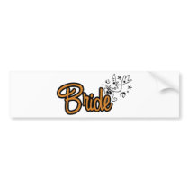ToonDoveBrideOrng Bumper Sticker