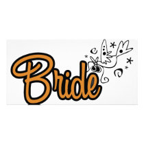 ToonDoveBrideOrng Photo Card Template