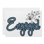 ToonDoveEngagedBlue Invitation