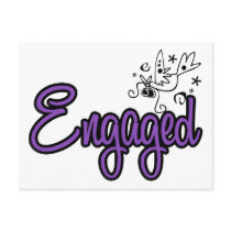 ToonDoveEngagedPurp Postcard
