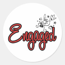 ToonDoveEngagedRed Sticker