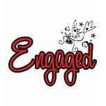 ToonDoveEngagedRed t-shirts