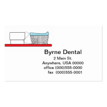"Toothbrush" Business Cards