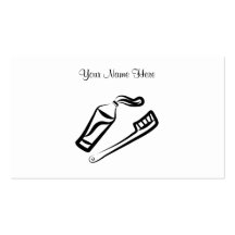 Toothbrush & Paste, Your Name Here Business Cards