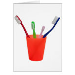 Toothbrushes and cup card