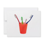 Toothbrushes and cup invitations