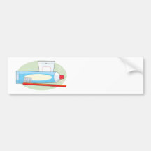 Toothpaste and Brush Bumper Stickers