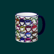 Toothy Grinning Faces, Smiling Faces, Happy Faces mugs