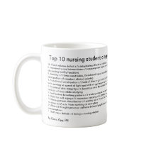 Top 10 nursing student diagnoses coffee mug