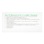 Top 10 Reasons to be a Graphic Designer photo cards