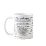 Top 10 things all nurses must know mugs
