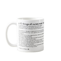 Top 10 things all nurses must know mugs