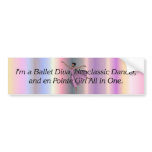 TOP Ballet Slogan bumper stickers