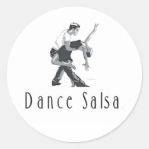 TOP Dance Salsa Round Sticker