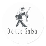 TOP Dance Salsa Round Sticker