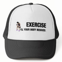 TOP Exercise Til Your Body Behaves Mesh Hats