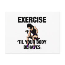 TOP Exercise Til Your Body Behaves Postcards