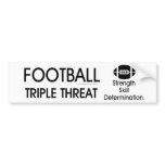 TOP Football Triple Threat bumper stickers