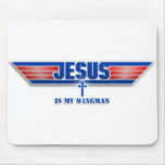 Top Gun Logo Jesus Christ Wingman Movie Mousepad