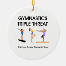 TOP Gymnastics Triple Threat Christmas Ornaments