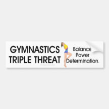 TOP Gymnastics Triple Threat (W) Bumper Sticker