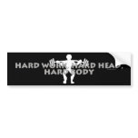 TOP Hard Work Head Body bumper stickers