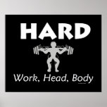 TOP Hard Work Head Body posters