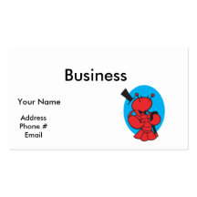 top hat and bowtie lobster business card