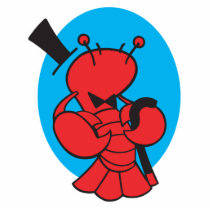 top hat and bowtie lobster photo sculpture