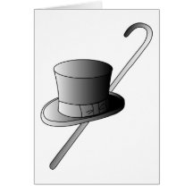 Top Hat and Cane Greeting Card