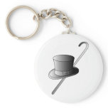 Top Hat and Cane keychains