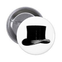 top hat pinback button