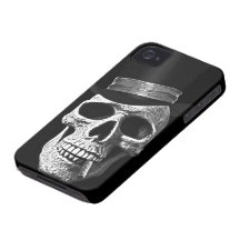 Top hat skull iPhone 4 Case-Mate case