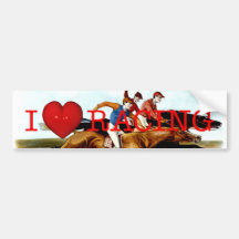 TOP Love Horse Racing Bumper Stickers