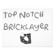Top notch bricklayer personalized invitation