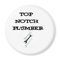top notch plumber refrigerator magnets
