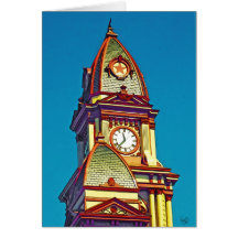 Top of Caldwell County Courthouse, Lockhart, TX. Card