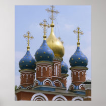 Top of Russian Orthodox Church in Russia Poster