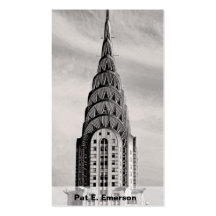 Top of the Chrysler Building NYC - B&W Business Card Template