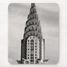 Top of the Chrysler Building NYC - B&W Mouse Pads