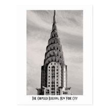 Top of the Chrysler Building NYC - B&W Postcards
