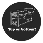 Top or bottom stickers