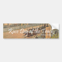 TOP Race Day at the Track Bumper Stickers