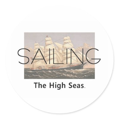 TOP Sailing Seas Round Stickers by teepossible