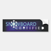 TOP Snowboard Certified Bumper Stickers