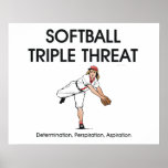 TOP Softball Triple Threat posters