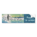 TOP Surfing Poetry in Ocean bumper stickers